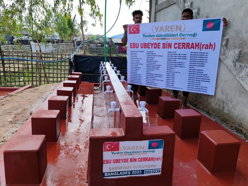 ARAKAN -BANGLADEŞ de hisseli su kuyusu açılışı tamamlanmıştır