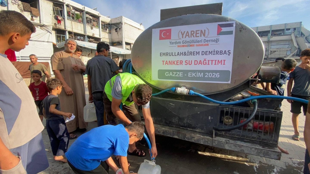 GAZZE-2026; Tanker su dağıtım…