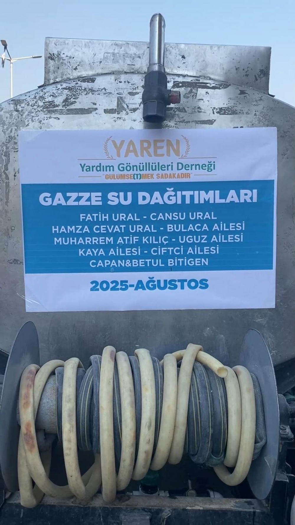 GAZZE; Su dağıtım ...