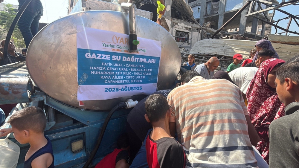 GAZZE; Su dağıtım...