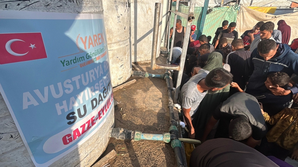 GAZZE ; Su dağıtımı...