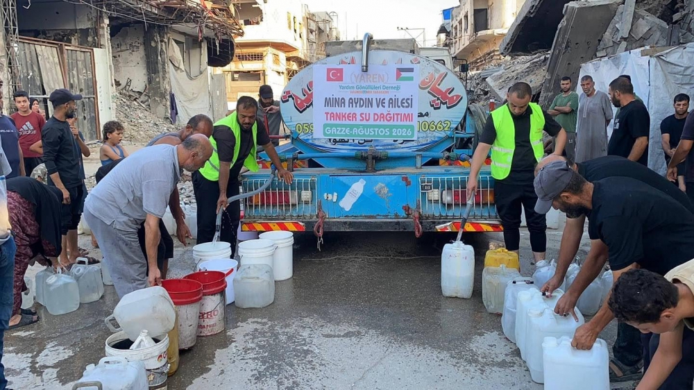 GAZZE; TANKER SU DAĞITIM -2...