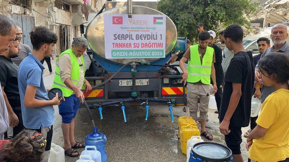 GAZZE; Tanker su dağıtım-3..