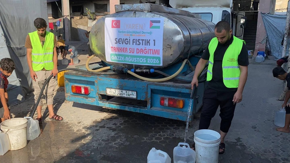 GAZZE; Tanker su dağıtım-4
