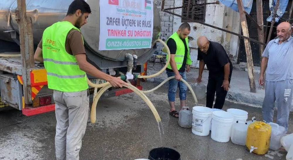 GAZZE; Tanker su dağıtım-5