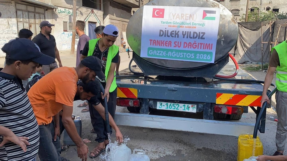 GAZZE; Tanker su dağıtım-6