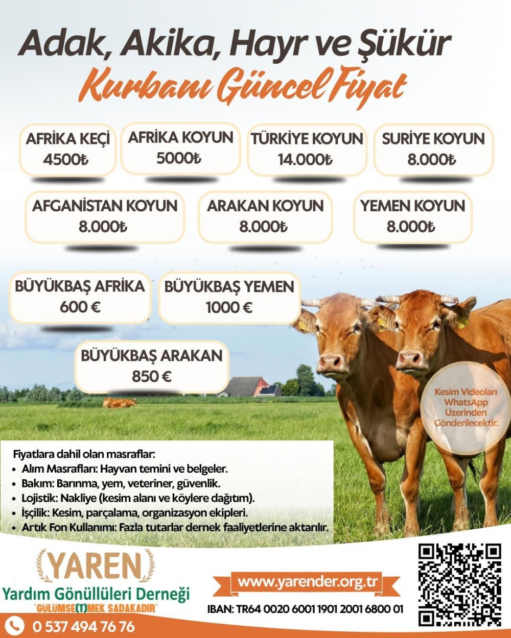 KURBAN ORGANİZASYON; YIL BOYUNCA ADAK, AKİKA, ŞÜKÜR VE  HAYIR KURBAN KESİMLERİMİZ DEVAM ETMEKTEDİR.