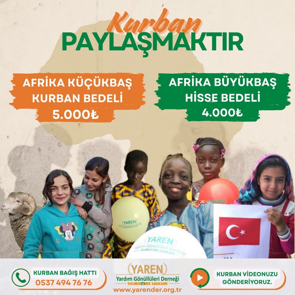 Kurbanda  paylaşmak ve yakınlaşmak için...